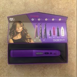 ROYALE genius, heating multi-purpose ceramic hairbrush. Purple.